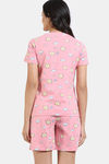 Zivame Joyful Jingles Knit Cotton Shorts Set - Quartz Pink — thumbnail 4